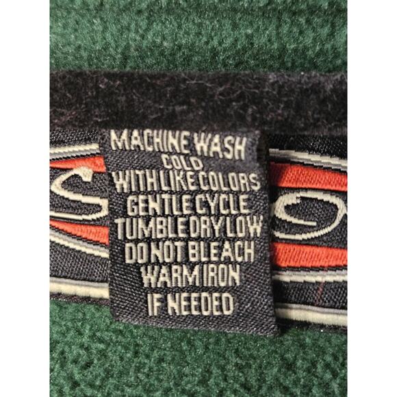 Vintage Sport One Green Bay Packers 3/4 Zip Green Fleece Sweatshirt Mens Medium - Picture 4 of 5